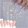 Christmas Nail Stickers 6 Sheets Snowflake Nail Art Stickers Laser Silver Snowflake Elk Design Nail Decals Winter Snowflake Nail Supplies Xmas 3D Self-Adhesive Decals for Women DIY Acrylic Decoration