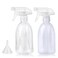 Bynccea Empty Clear White Plastic Spray Bottles 13.5oz/400ml Adjustable Nozzle Mist/Stream Water Spray Bottle Heavy Duty Spraying Bottles Plant Mister Spray Bottle for Cleaning Solutions, Plants, Hair