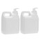 2pcs White Plastic Liquid Pump Bottles Refillable Dispenser for Cosmetics Chemicals and Soap Versatile Pump Container for Easy Storage and Use