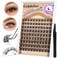 Calphdiar Self Adhesive Eyelashes Reusable Self Adhesive Lash Clusters Kit Natural Self Adhesive Lashes No Glue Eyelash Clusters C Curl Press on Lash Clusters 10-14MM DIY Cluster Eyelash Extensions