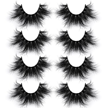 Mink Eyelashes Fluffy Dramatic False Eyelashes Thick Long Mink Lashes Wispy Strip Curly Fake Eyelashes by Calphdiar