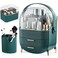 CANITORON Makeup Organizer,Skincare Organizer with 2 Drawers and Brush Storage Box,Lipstick Holder,Cosmetic Display Case for Vanity Organizer and Bathroom Countertop Storage.(Green)