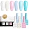 CANNI Gel Nail Polish Set, 6 Colors 9ML Nail Light Blue Magic Mint Light Green Beige Gel Nail Polish Soak Off Uv LED Lamp Nail Art Design Manicure Salon for Women