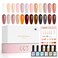 CANNI CC3 30Pcs 9ML Jelly Gel Nail Polish Set,Transparent Nude Brown Red Pink Milky White Gel Polish For French Kit Soak Off LED UV Nail Art Starter Manicure Salon DIY at Home