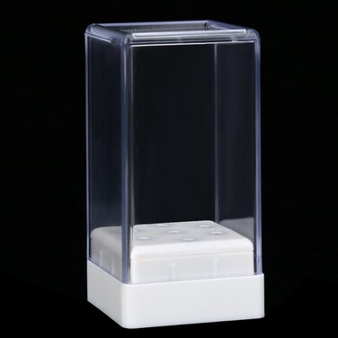 Manicure Tool Organizer, 7 Holes Nail Art Tool Organizer Box Container Nail Drill Heads Bits Holder for Nail Grinding Heads Display for Household and Nail Salon