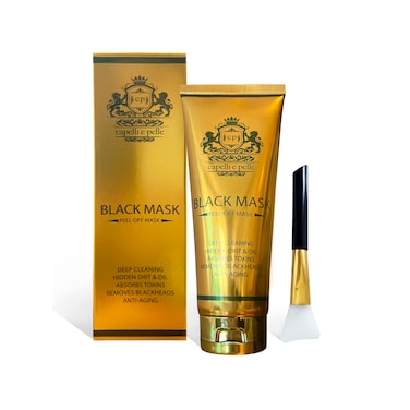 Peel-Off Black Mask, face deep cleanser, removes blackheads &amp; oil, absorbs toxins, Tightens skin, Anti-aging, Improves complexion, Gentle on skin