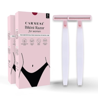 Bikini Razor for Women   Irritation-Free Shaving of Bikini Line   Japanese Nano-Precision Blade &amp; Ergonomic Handle   No Nicks, Cuts &amp; Bumps   Smooth Gentle Shave   (Pack of 2)