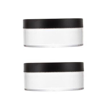 2 Pcs 50g Plastic Loose Powder Case Empty Cosmetic Powder Container Refillable Makeup Powder Jar Portable Powder Box for Travel