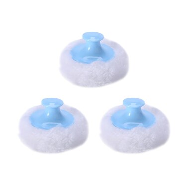 3 Pcs Baby Powder Puffs Fluffy Body Powder Puffs Powder Makeup Puffs Smooth Loose Powder Puffs Cosmetic Powder Pads with Handle Blue