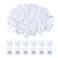 CCINEE 100pcs Disposable Tattoo Eyelash Extension Glue Rings Plastic Glue Holder Rings for Makeup Nail Art Microblading