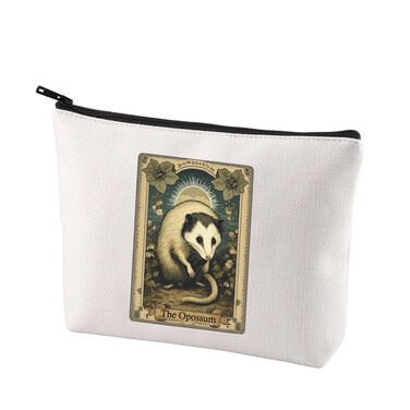 CENWA Possum Makeup Bag Opossum Lover Gift The Opossum Tarot Card Opossum Cosmetic Bag Pouch Friend Gift (Opossum B)