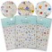 Flower Nail Art Stickers 3D Embossed Nail Decals for Nail Art Design Self-Adhesive Spring Summer Nail Accessories for Women Nail Art Supplies 3 Sheets