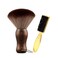 Barber Neck Duster Brush Wood Handle with Hook for Hair Cutting&hellip; (Neck brush+Gold brush)
