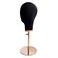 CHADWICK Unpinnable Wig Head Stand - 21 Inch Mannequin Head Wig Stand - Canvas Fabric Head Hat Rack with Metal Base - Adjustable Height