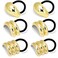 Chanaco 6Pcs Metal Hair Tie Gold Hair Cuffs for Women Geometric Gold Hair Ties Pony Tail Hair Cuff for Thick Hair Elastic Hair Ties Ponytail Cuff Hair Accessories No-damage