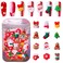 50pcs 3D Christmas Nail Art Charms Mixed Christmas Resin Charms Making Supplies Cartoon Santa Claus Elk Xmas Tree Gloves Snowman Nail Accessories for Women Nail Supplies Nail D&eacute;cor