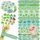 48 PCS Frog Party Favors 24PCS Tattoos Stickers 24PCS Slap Bracelets Wristbands Perfect for Themed Birthday Baby Showers or Classroom Rewards Ideal Decor and Gifts for Girls and Boys