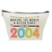21st Birthday Gifts for Women, Funny 21 Year Old Gift Makeup Bag, 2004 21st Birthday Makeup Bags for Her, Mom, Aunt, Wife, Sister, Coworker, Friend, Making The World a Better Place Since 2004