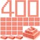 Chumia 400 Pcs Mini Nail Buffer Bulk Block 80/100 Grit 2 Sided Buffer Block File Professional Salon Quality Nail File Prior to Application of Polish Buffing(Orange)