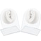 2 Pcs Flexible Silicone Ear Model Reused Soft Mold for Earrings Jewelry Display Rubber Ear for Piercing Practice with Acrylic Stand (White, Classic Ear Style)