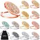 Cindeer 12 Pcs Small Compact Mirror Folding Pocket Makeup Round Hand Held Cosmetic Magnifying Compact Rhinestone Mirror with 1X/2X Magnification for Women Girls Travel (Blended Colors)