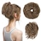 CJL HAIR Large Messy Bun Hair Piece Wavy Curly Scrunchies Synthetic Chignon Ponytail Hair Extensions Thick Updo Hairpieces for Women Brunette/Ash Blonde