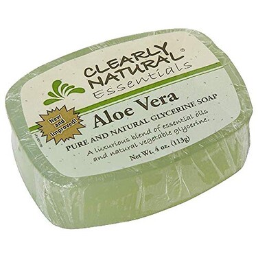 Clearly Natural Glycerine Bar Soap Aloe Vera, 4 oz, 4pack