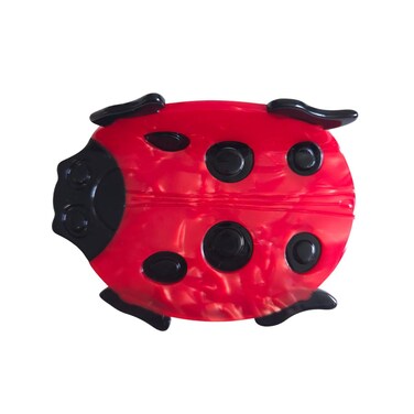 Novelty Ladybug Hair Clip,Acetate Claw Clips,Hair Clips for Women,Red