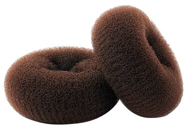 Extra Large Ring Style Bun Shaper for Thick and Long Hair, Women's Chignon Donut (4.3 in., Brown)