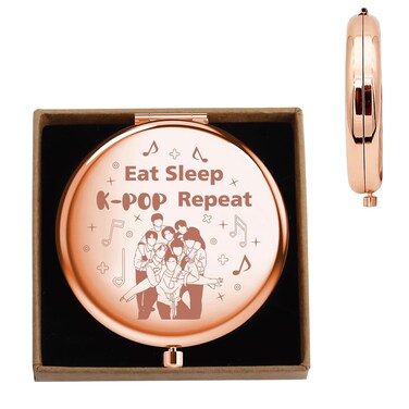 CMNIM StrayKZ Mirror Kpop Mirror K-Pop Merchandise Gift Kpop Lover Gifts Eat Sleep K-Pop Repeat Travel Mirror for S-Kids Fans (StrayKZ Mirror)