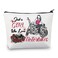 CMNIM Motorcycle Gifts for Her Just a Girl Who Loves Motorcycles Makeup Bag Motorcycle Biker Girl Woman Rider Gifts (2443 Girl Loves Motorbikes)