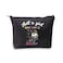 CMNIM Girl Soccer Gifts Just a Girl Who Loves Soccer Makeup Bags Soccer Travel Cosmetic Bag Gift for Soccer Players Fans (Just a Girl Who Loves Soccer bag black)