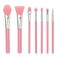 cobee 7 Pcs Silicone Brush Applicator Kit, Silicone Paint Brush Makeup Brush, Face Mask Applicator Jelly Brush Eye Cream Applicator Tool for Sleeping Mask, Mud Mask, Body Lotion And Body Butter(Pink)