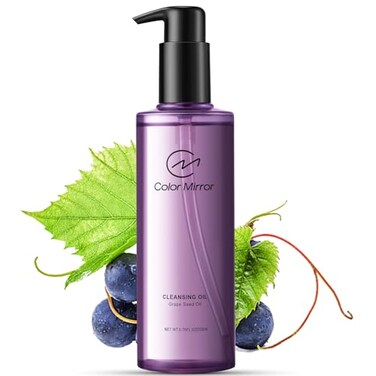 Grape seed Light Cleansing Oil, Antioxidant-Rich Age Defying Makeup Remover,Deep Pore Oil Cleanser, 6.76 fl oz 200ml