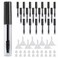 Comicfs 20 Pcs 4ml Transparent Reusable Empty Bottle Tube Container Makeup Vials Cosmetic Tool for Eyelash Growth Oil/Mascara with Rubber Inserts 8 Pcs Funnels (Black)