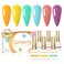 Gel Nail Polish Set, 6 Colors Neon Gel Polish Kit, Summer Bright Orange Yellow Green Blue Nude Pink Purple UV Nail Polish