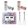 Nail Drill Bit Small Sanding Bands for Nail Drill, Corfulra Upgrade Mini Sanding Bands with 2 Mandrel Bits, 100Pcs #150#240 Grit Nail File for Acrylic Nails,Cuticle,Nail Tech Must Haves, White &amp; Pink