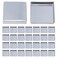 Coshar Pack of 30 Empty Square Metal Pans 26mm Eyeshadow Palette Pans Replacement for Magnets Makeup Palettes (3mm Height)