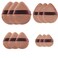 COSHINE Chocolate Triangle Loose Powder Puff, 4 Different Size Oval Cosmetic Powder Puff Applicator For Loose Mineral Powder Body Powder Cosmetic Foundation Sponges (12pcs)