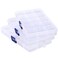 Fake Nail Storage Box, 3PCS 15-Grid Rhinestone Organizer Case with Divider, Clear Plastic Empty Container for Art Craft Sewing Screw Rock Collection Fishing Tackle, Bead Jewelry Display Holder