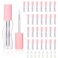 COSIDEA 30pcs Empty 2.5ml/0.08oz Pink lip gloss tubes with wand unique Wave shape lipgloss tube container small capacity for lip Tint DIY (30)