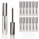 COSIDEA 12PCS Empty plastic Silver 10ml Eyeliner tubes packing Vials Bottle Containe Eyeliner Brush Applicator for DIY Eyelash Growth Oil