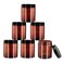 6 Pack 8oz/250ml Amber Plastic Jars Refillable Round Cosmetic Packing Vial Bottle Containers with Black Lid for Cream Lotion Powder Make Up Toiletries Home Kitchen Storage