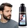 Black Beard Dye Shampoo for Men 5 Minute Gray Coverage with Argan &amp; Coconut Oil, No-Mess Formula, Lasts 5 Weeks, 200ML (Beard &amp; Mustache)