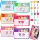 Coume 18 Pcs Nurse Makeup Bags Badge Clips Gifts Clear Pouches with Nursing Badge Reel Flower Smile Face Nursing ID Card Clips for National Certified Nurses Day Teacher Student, 11.8 x 7.87 inch