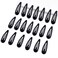 20 PCS Metal Snap Hair Clips Water Drop No Slip Hair Barrettes for Women Small Hair Clips For Thick And Thin Fine Hair,Black,1.97 x 0.5 In.