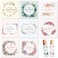 CRASPIRE 80Pcs 8 Styles Lip Balm Sticker Flower Leaf Wreath Plant Self-Adhesive Homemade Lip Balm Labels Vintage Square DIY Label Stickers for Lip Balm Containers Cosmetics Lipsticks
