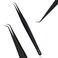 My Lash Tools Eyelash Extension Tweezers for Isolation Lash Extensions Best for Individual Isolation &amp; Classic Lashes 14cm Eyelash Twisers (Black)