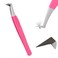 My Lash Tools Fiber Tip Lash Tweezers for Eyelash Extensions Pro Tweezer for Volume Lashes Japanese Stainless Steel Mink Lashes Fan Making Mega Volume Boot Angled Lashing Tweezers (Pink)