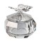 Cryfokt 1 PCS Dappen Dish for Acrylic Nails, Large Capacity Glass Monomer Dish Multifunctional Nails Tips Art Dappen Dish with Alloy Lid, Transparent Glass Crystal Cup for Jewelry Display